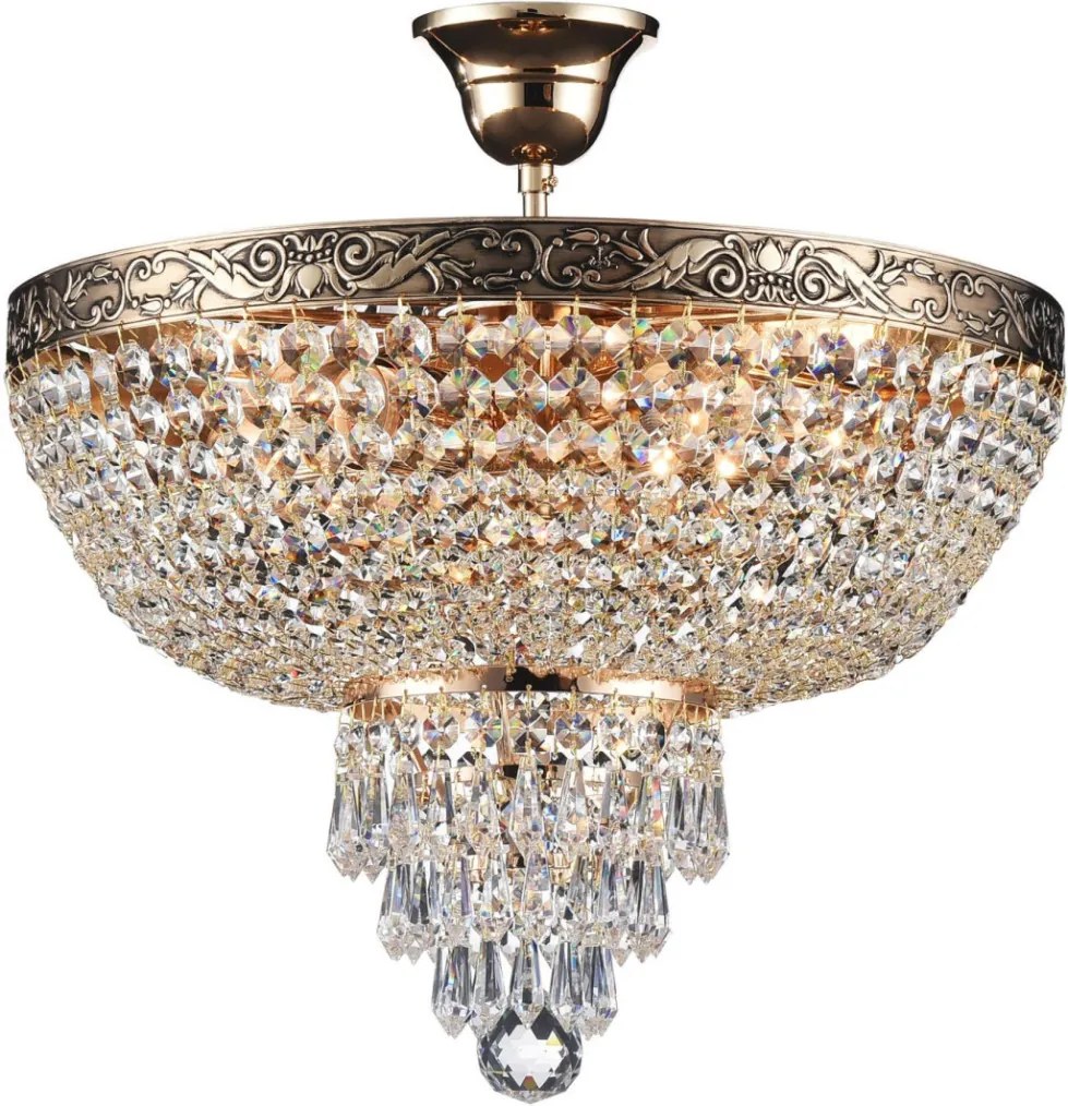 MAYTONI DIA890-CL-05-G PALACE Kristály Mennyezeti Lámpa Antik Arany E27 IP20