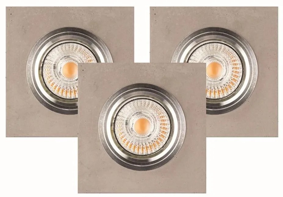 Spot-Light 2515336 - 3 db LED beépíthető lámpa VITAR 1xGU10/5W/230V beton