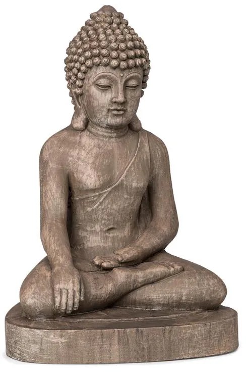 Gautama, kerti szobor, 43 x 61 x 34 cm, fibreclay, barna