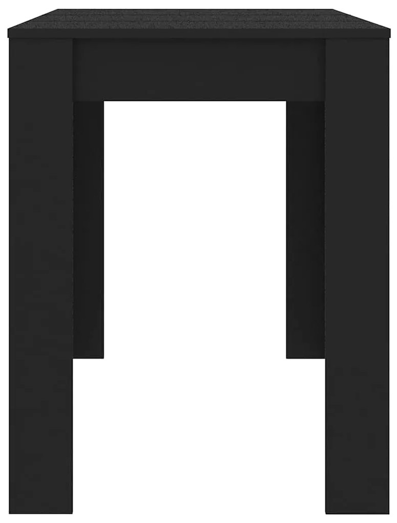 Fekete szerelt fa étkezőasztal 120 x 60 x 76 cm