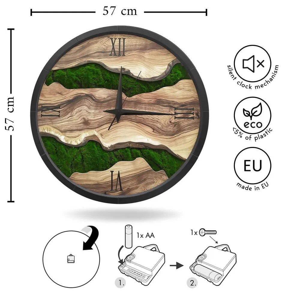 Fali óra ø 57 cm Paul – Styler