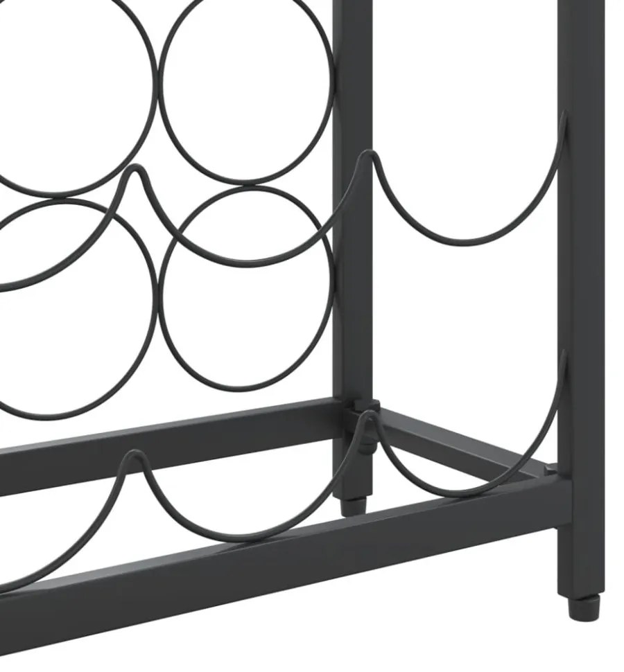 fekete kovácsoltvas bortartó 57 palackhoz 34 x 18 x 200 cm