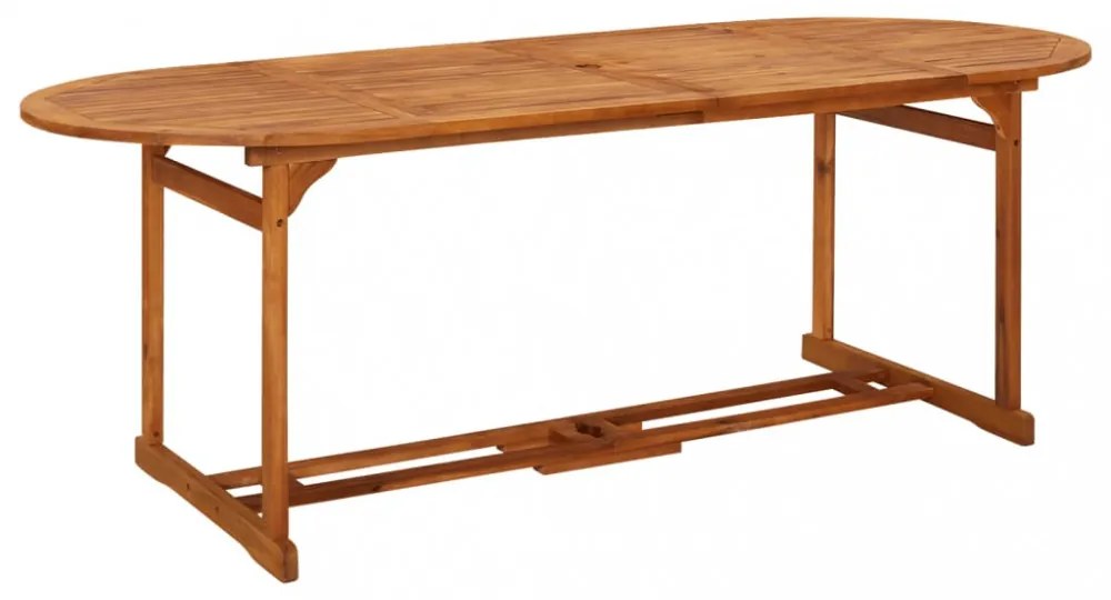 9 részes tömör akácfa kerti étkezőgarnitúra 220x90x75 cm