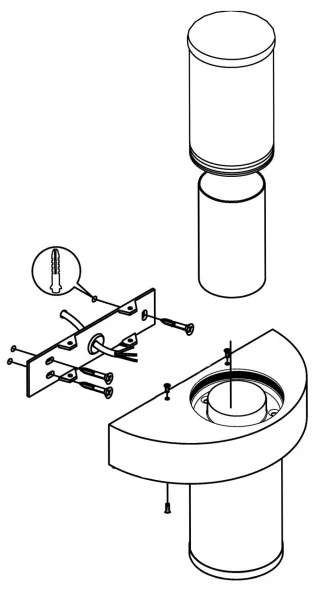 Eglo 94799 - Kültéri fali lámpa BEVERLY 1 2xLED/3,7W/230V IP44