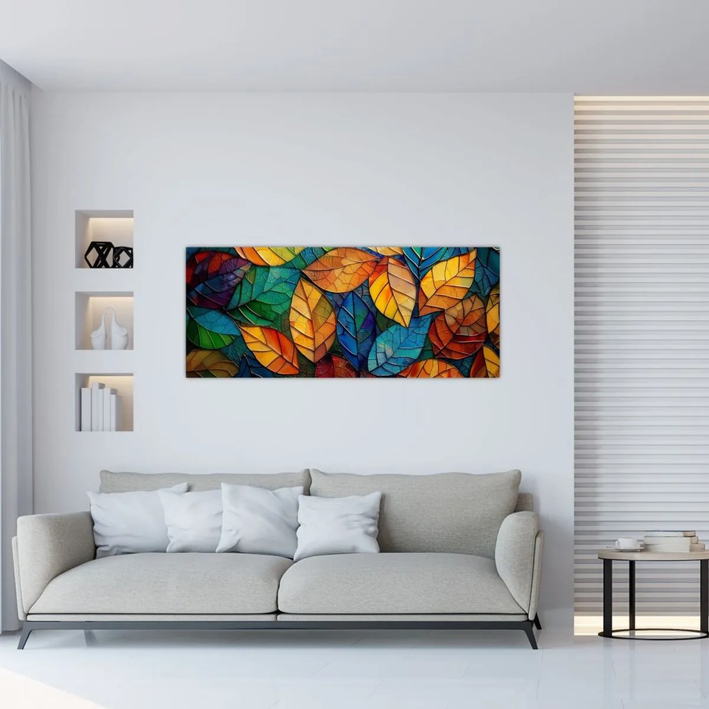 Kép - Levélmozaik (120x50 cm)