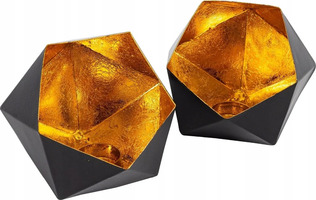 Dekorációs gyertyatartó fém teamécseshez Ø15 x 14cm 2db