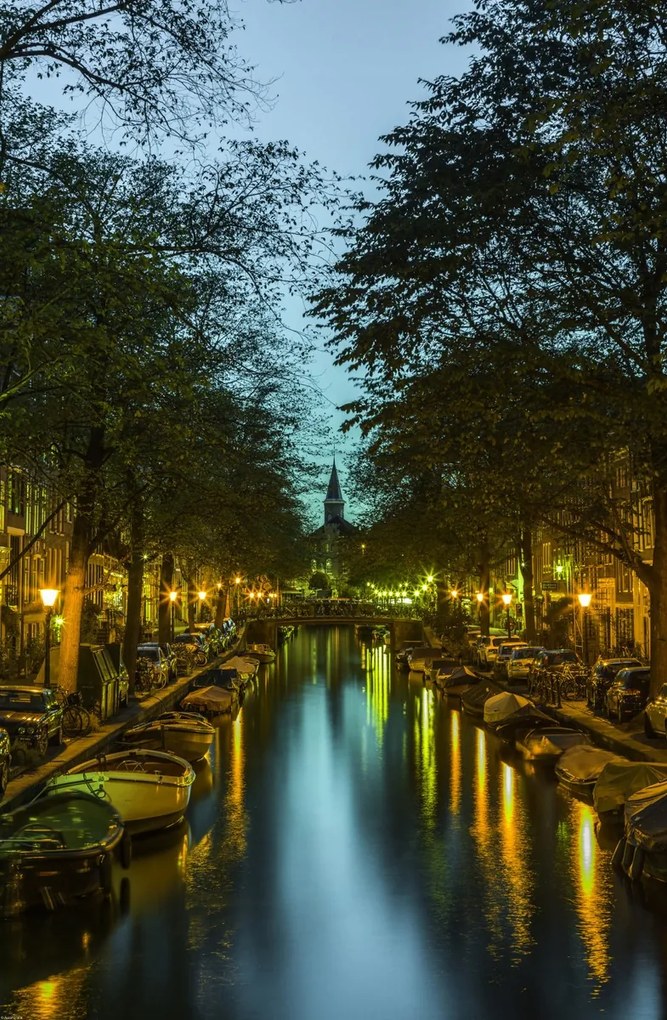 Poszter 53x81cm Csatorna Amszterdam városon keresztül 2, Assaf Frank