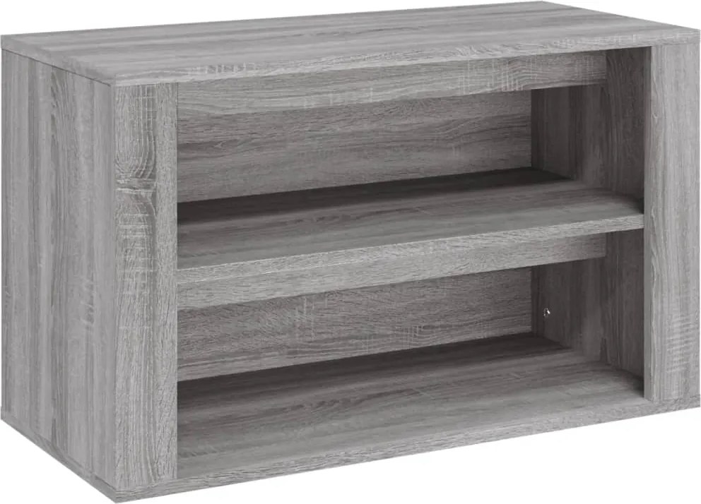 vidaXL szürke sonoma színű szerelt fa cipőtartó 75x35x45 cm