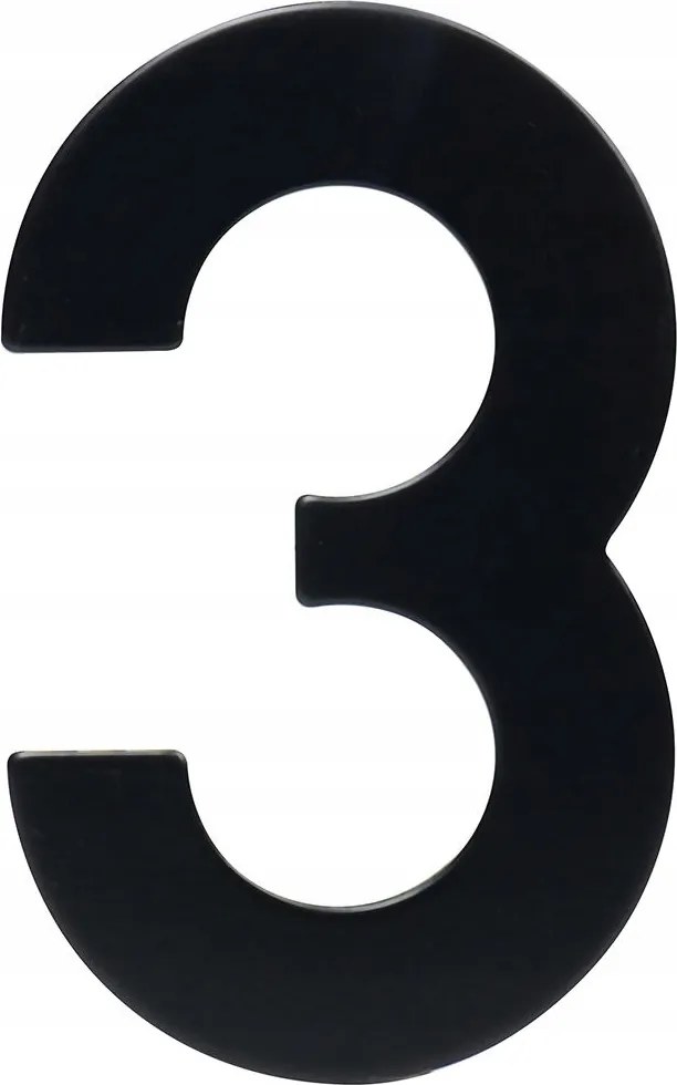 3. számú házszám, 95 mm-es rozsdamentes acél, Cze