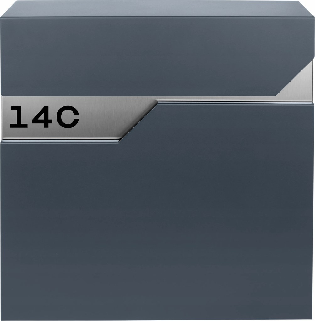 Modern Postaláda Újság Postaláda Antracit Acél Felirat