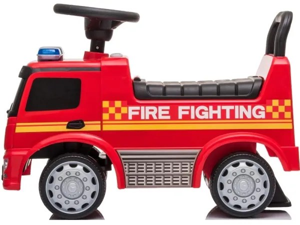 Push autó Mercedes Tűzoltóautó 2xAA piros