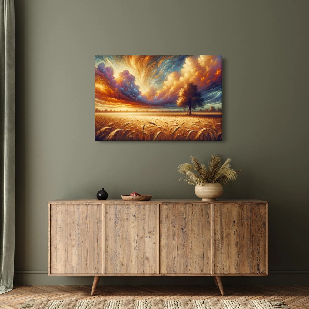 Kép – Fa a mezőn (90x60 cm)