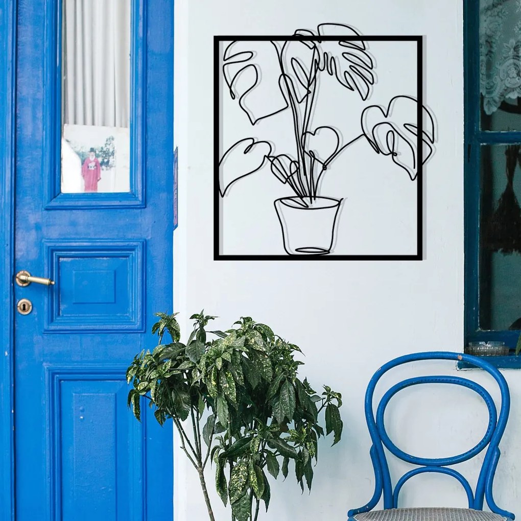Store fém fali dekoráció, 49×53 cm