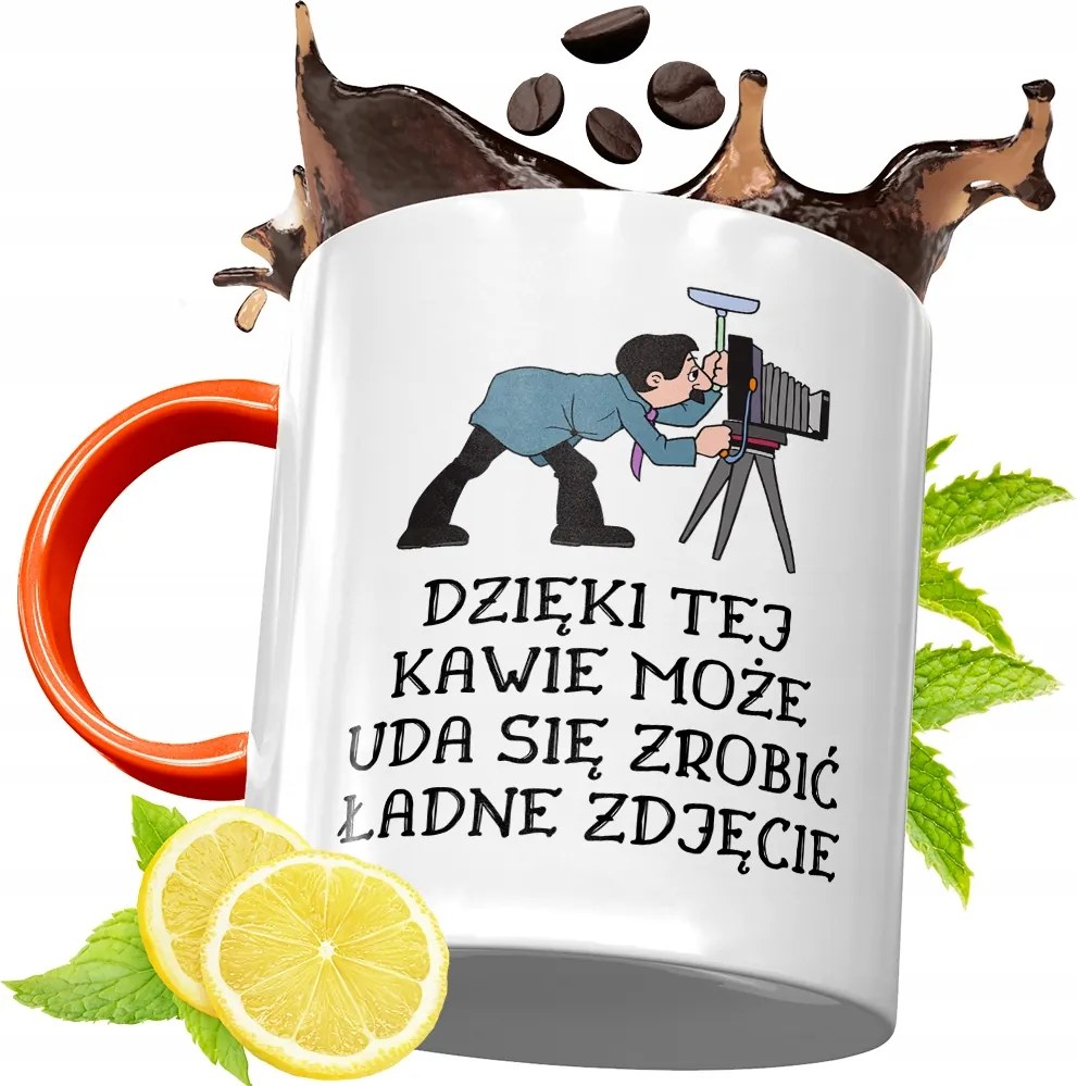 Narancssárga Bögre Fotósnak Ajándék fényképes nyomtatással