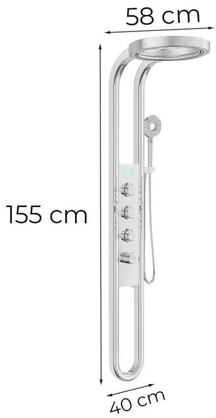 Aquajet hidromasszázs zuhanypanel