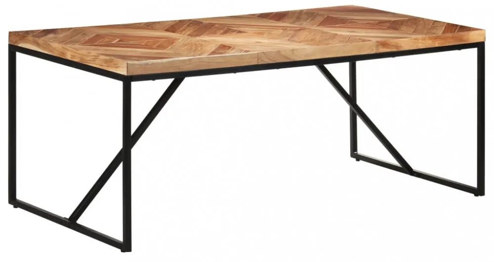 tömör akácfa és mangófa étkezőasztal 180 x 90 x 76 cm