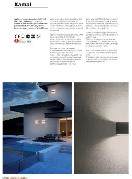 Redo 90375 - LED kültéri fali lámpatest KAMAL LED/6W/230V 3000K IP54 fehér