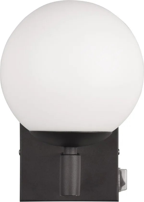 Matt fekete fali lámpa ø 14 cm Kula – Trio