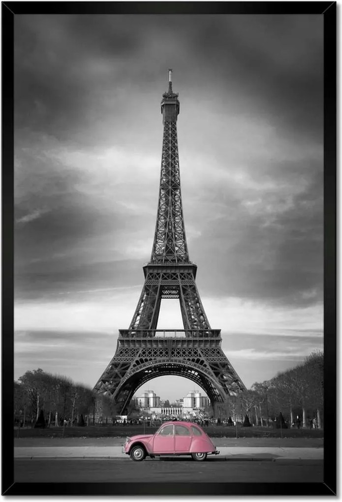 Poszterek keretben 40x60 Púderrózsaszín Párizsban