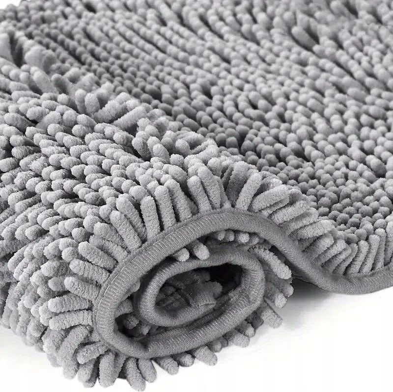 Fürdőszobaszőnyeg csúszásgátló zsenília 40x60cm szürke backhome