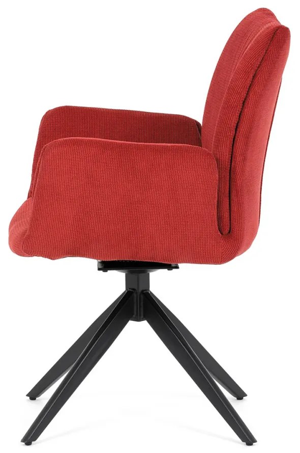 Scaun pivotant Red Fabric cu tapițerie, mecanism pivotant 180°. HC-933