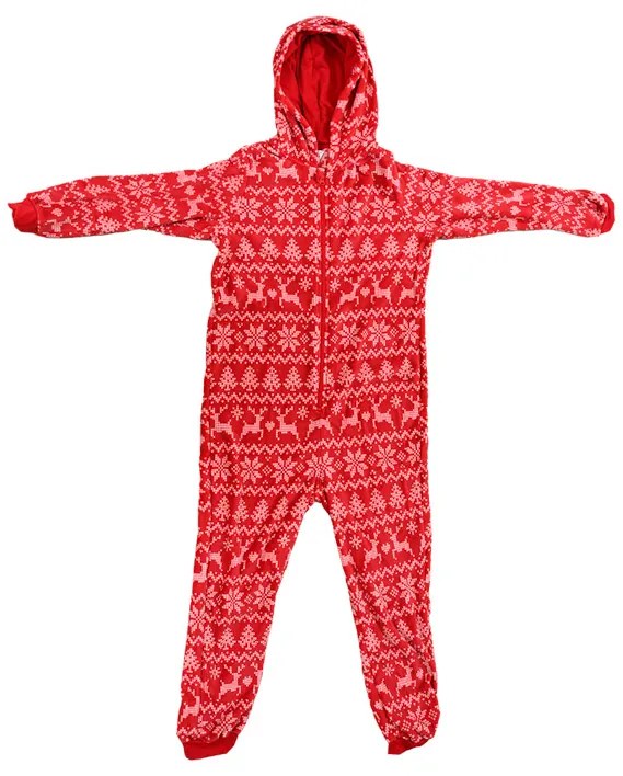 Női karácsonyi kezeslábas CHRISTMAS ONESIE piros - különböző méretekben Méret: L