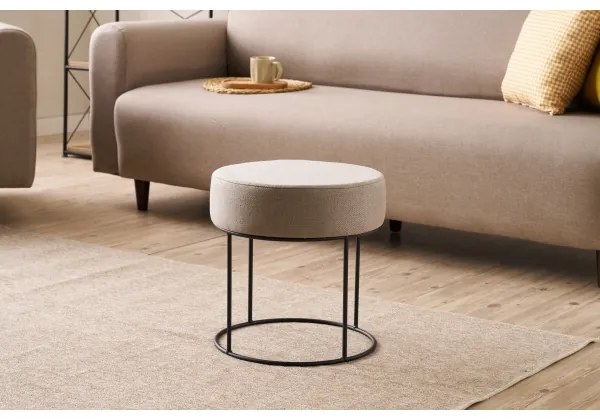 RELO puff, átmérő 40 cm, bézs