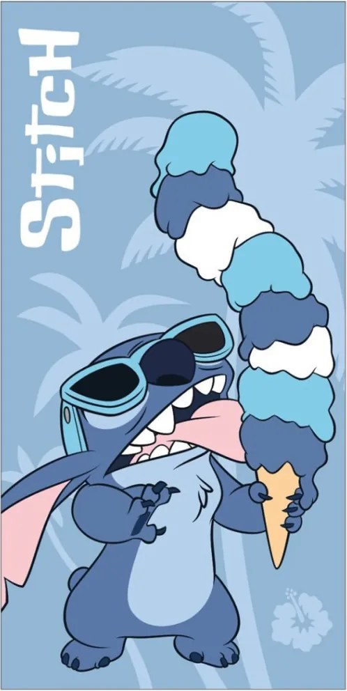 Disney Lilo és Stitch, A csillagkutya Ice Cream fürdőlepedő, strand törölköző 70x140cm (Fast Dry)
