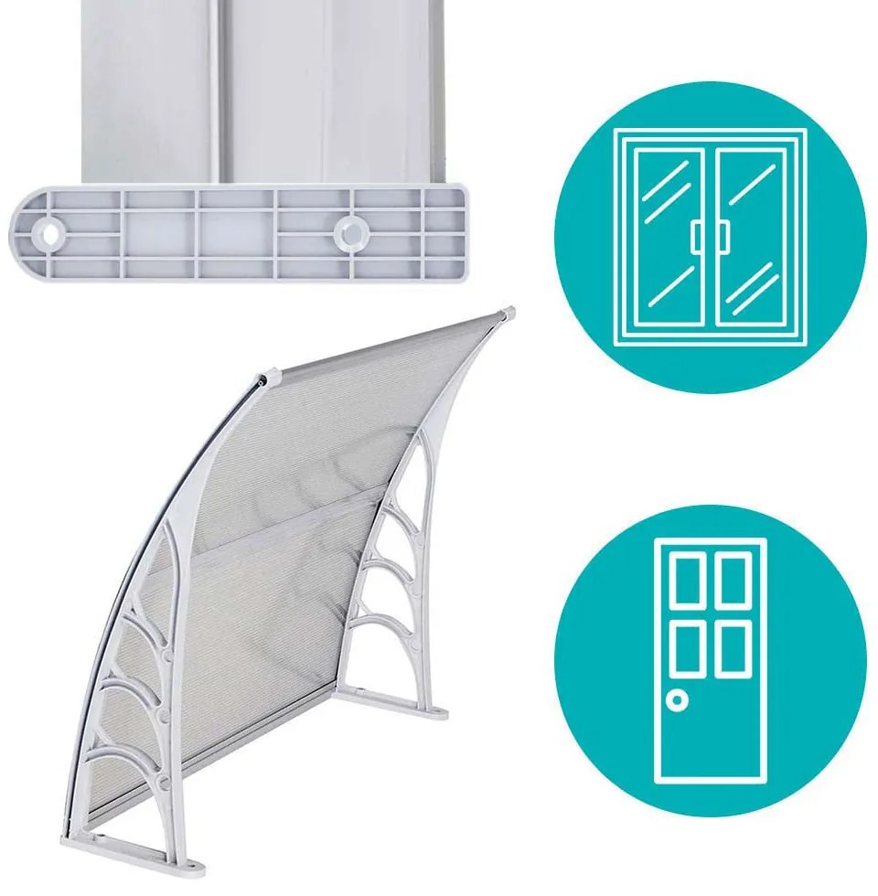 Műanyag előtető több méretben és színben-120x90 cm-fehér