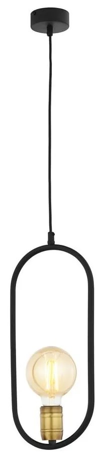 Jupiter 1817 - PI1 E27 - Csillár zsinóron PONTI 1xE14/40W/230V fekete