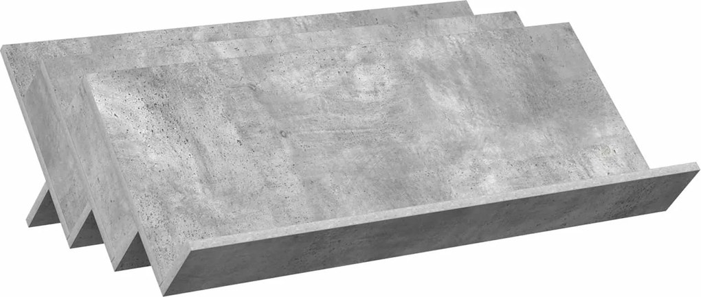 vidaXL Magazin állvány Beton Szürke 90 x 53 x 28,5 cm Faanyag