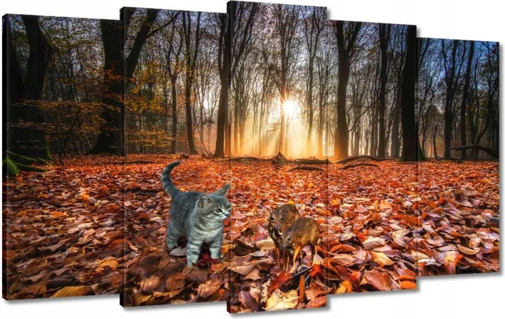 Vászonkép 100x60 Egér cica Tájkép