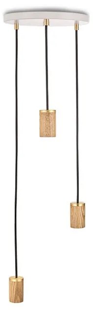 Fehér-natúr színű dimmelhető függőlámpa ø 25 cm – tala