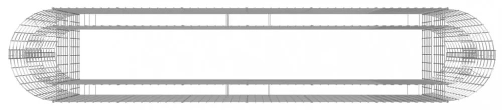 horganyzott vas gabion magaságyás 260x50x100 cm