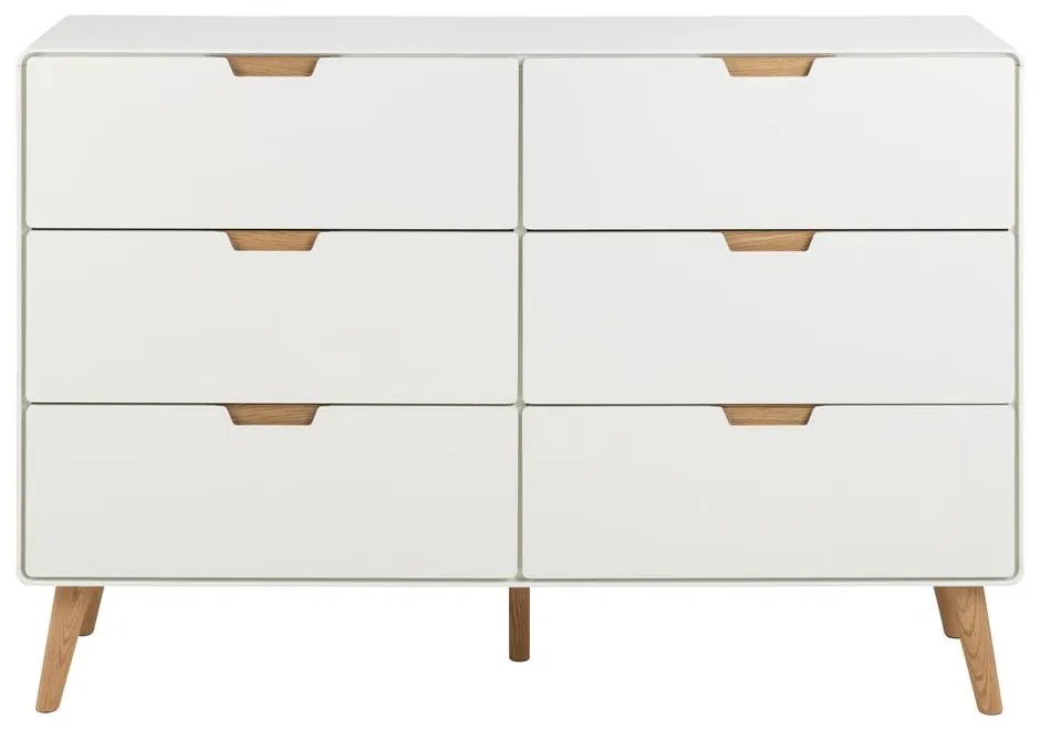 Fehér komód 135x90x40 cm Lowell – Actona