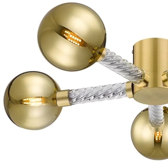 Zuma Line C0583-05C-2GHF - Felületre szerelhető csillár MIDA 5xG9/6W/230V réz