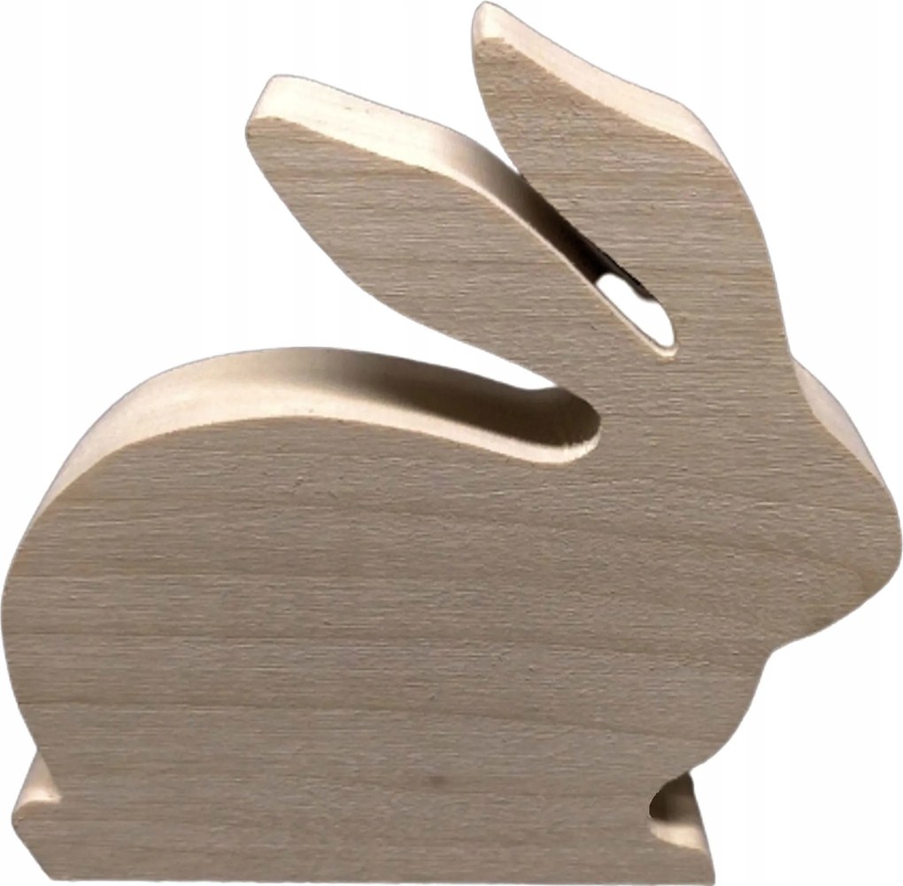 Húsvéti Nyuszi 3D fa nyuszi figura 10cm