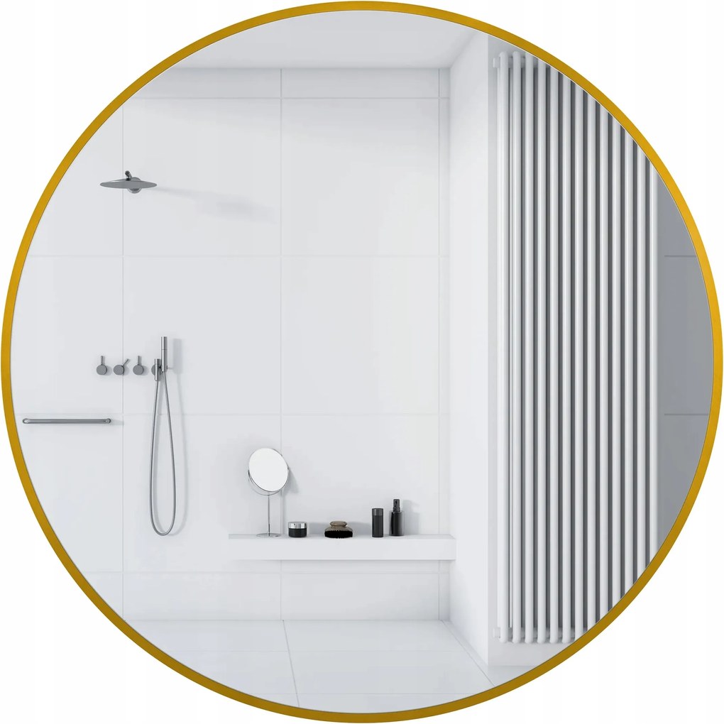 Balneo Fürdőszobai Fali Tükör Kerek Arany 80cm Corina Gold