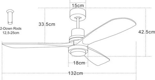 ZAMBELIS 19141 Ventilátoros lámpa LED IP20
