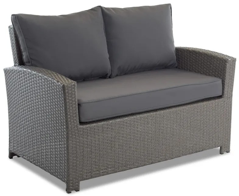 2 személyes techno rattan kerti kanapé Parma antracit Garden Point