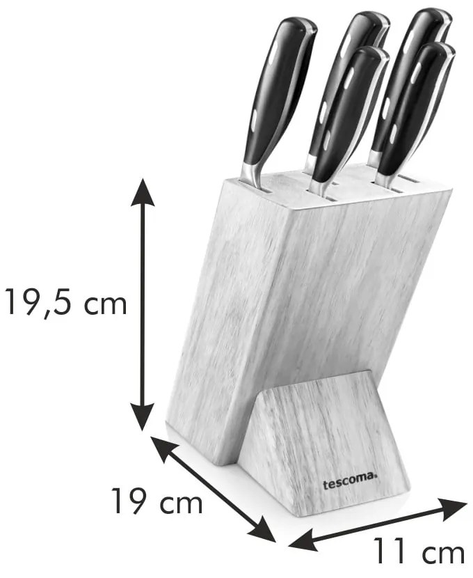 Kés készlet tartóval 5 db-os GrandChef – Tescoma