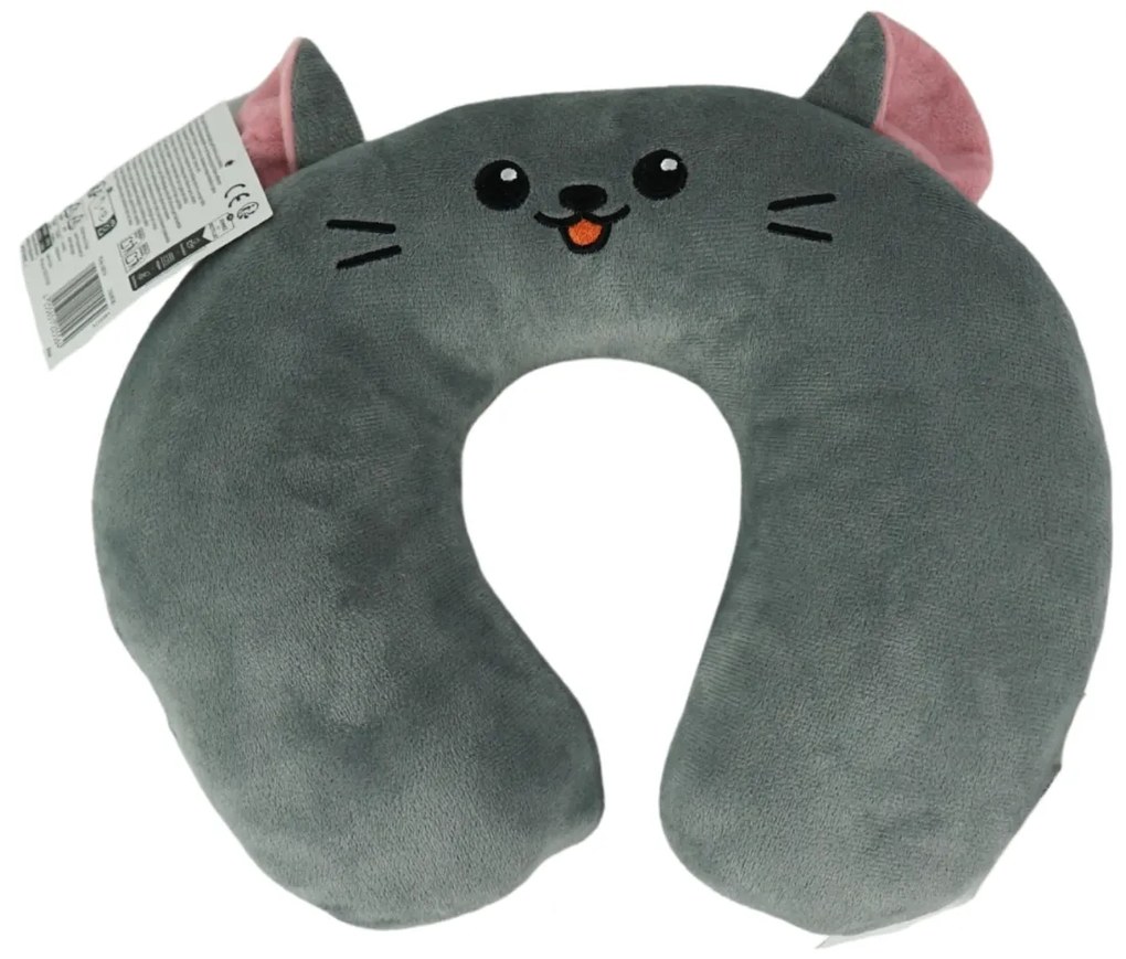 Utazós párnácska TRAVEL FRIENDS 33x25 cm plüss - több színben Termék színe: Fehér