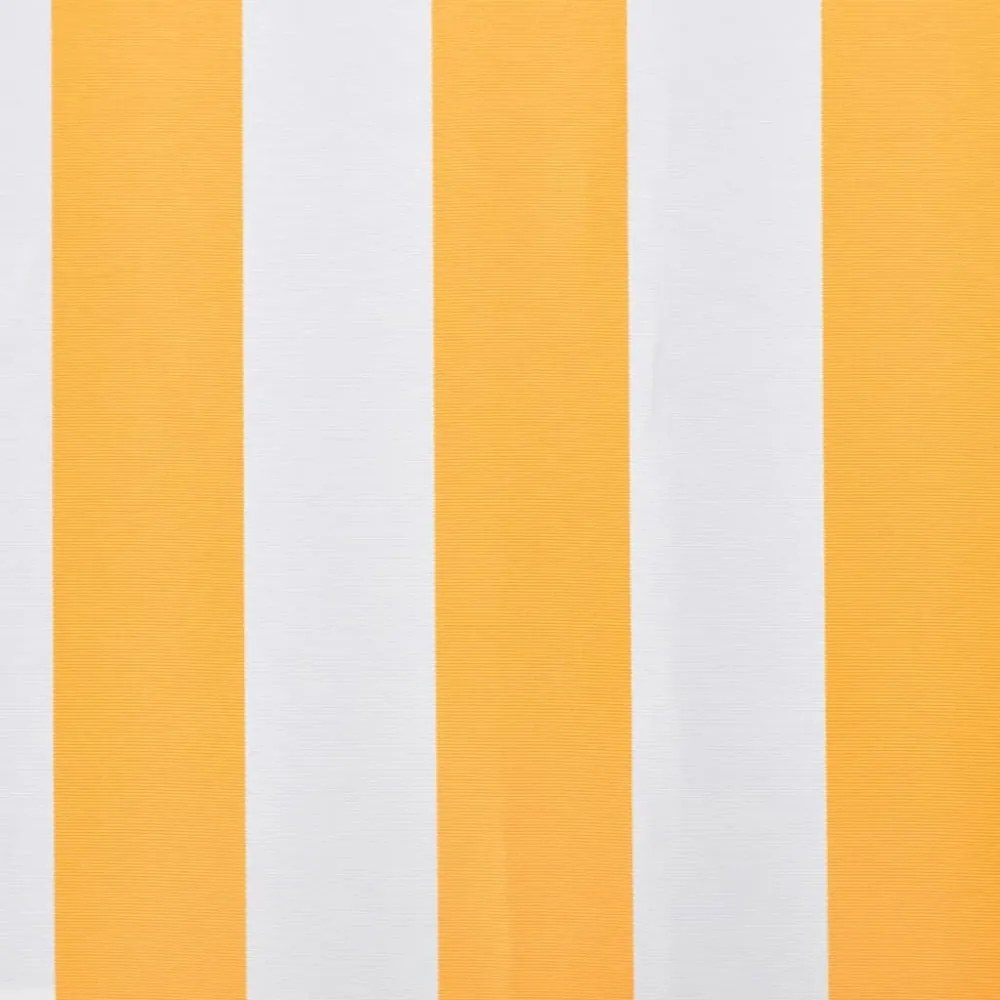 narancssárga-fehér vászon napellenző tető 350 x 250 cm