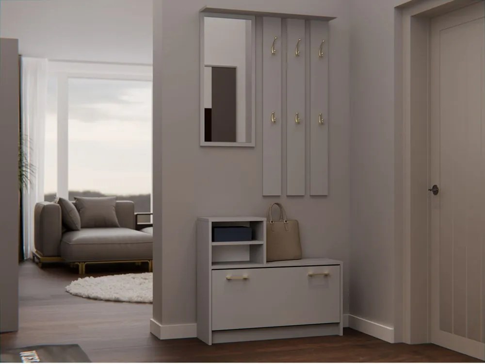 Faenza GAR előszobafal, 85x180x24 cm, agyag színű