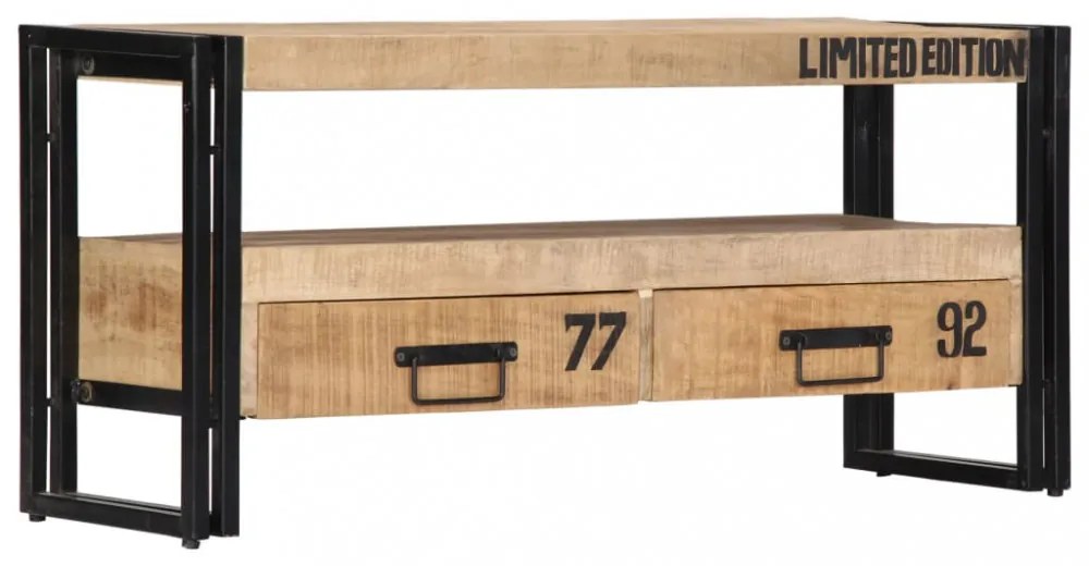 tömör mangófa TV-szekrény 100 x 30 x 45 cm