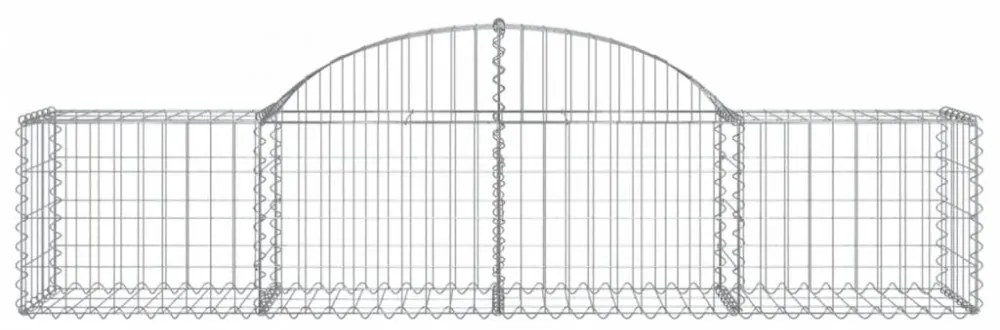 7 db íves horganyzott vas gabion kosár 200x50x40/60 cm