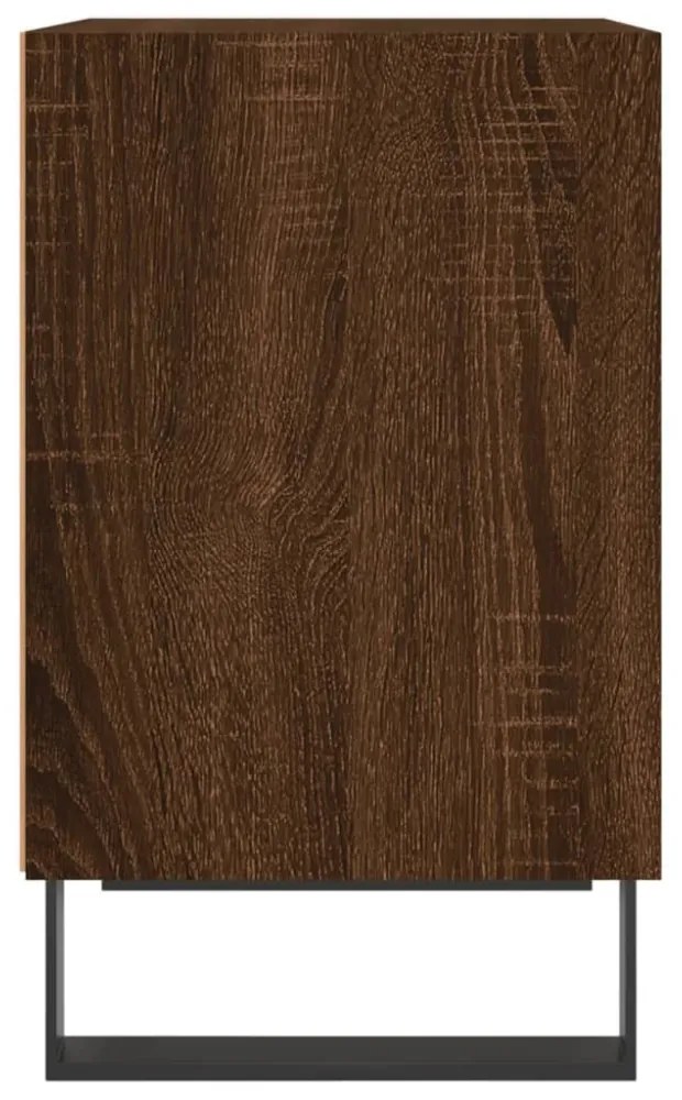 2 db barna tölgyszínű szerelt fa éjjeliszekrény 40x30x50 cm