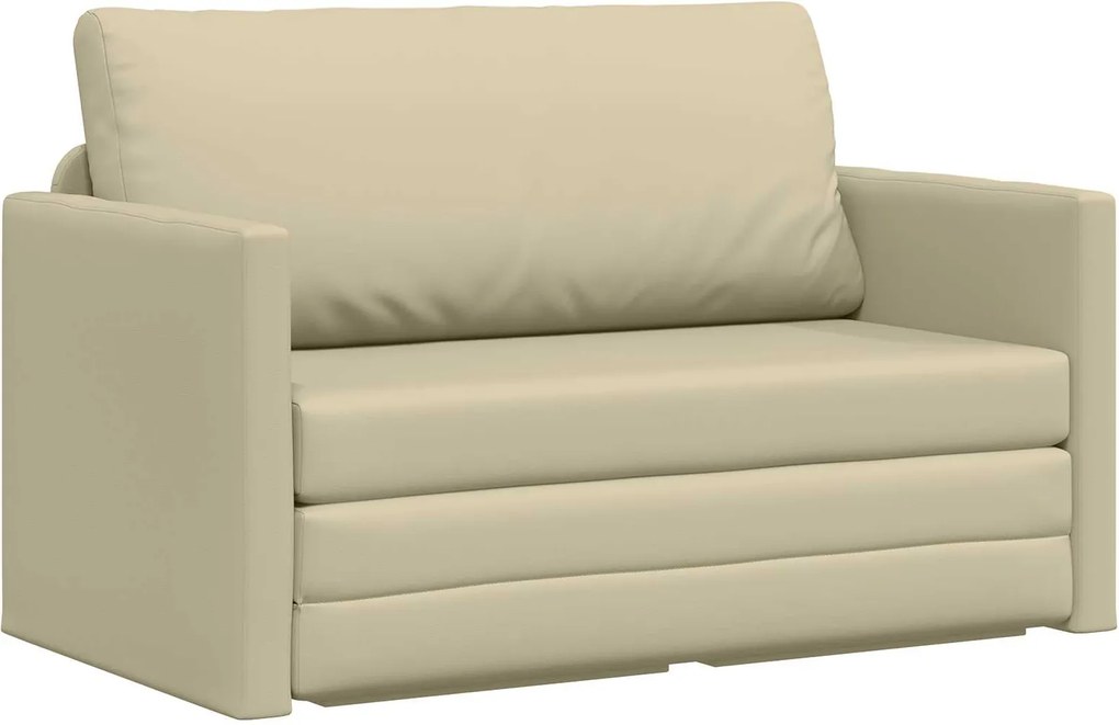 vidaXL Kanapéágy 110cm Krém Mübőr