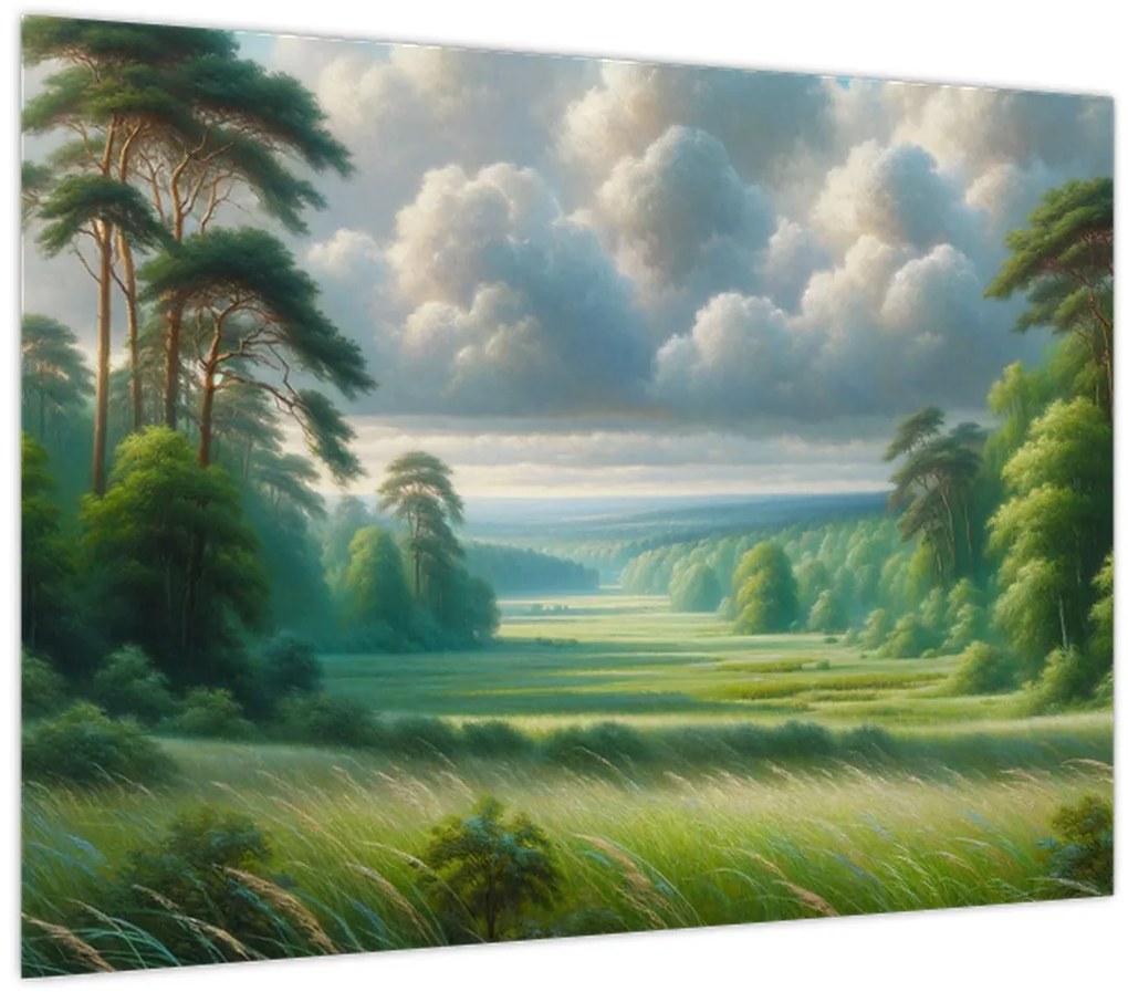 Kép - Zöld táj (70x50 cm)