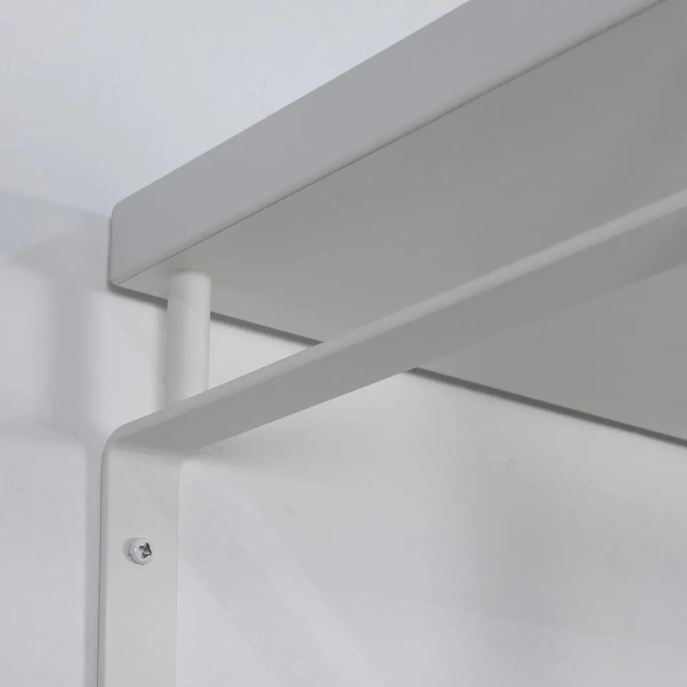 Fehér fém fali fogas polccal 70 cm Rex – Spinder Design